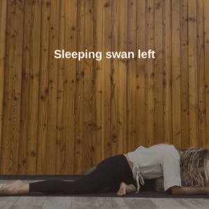 Sleeping swan left yin yoga