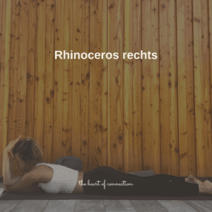 Rhinoceros een yoga houding voor je nek en schouders